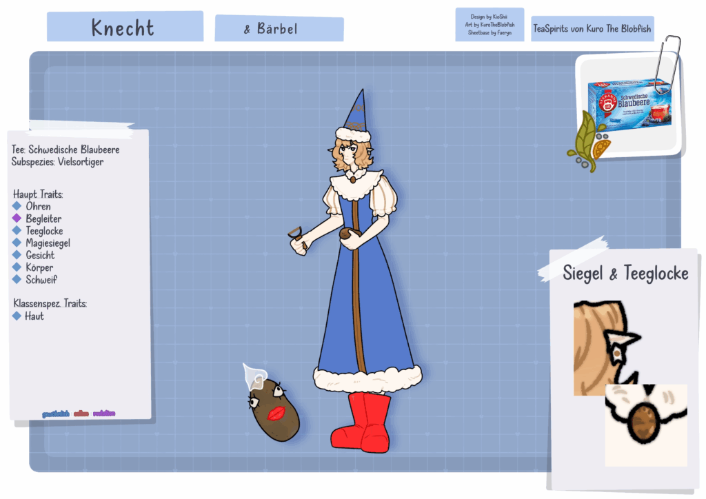 Blauer Gnom mit roten Gummistiefeln